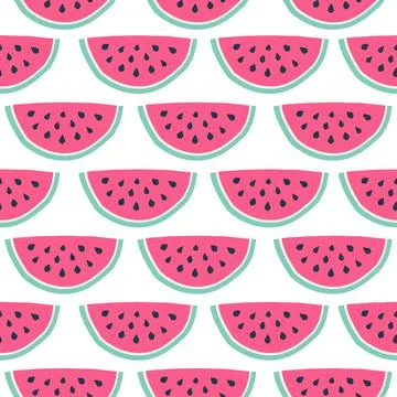 Seamless pattern with watermelon Stock Illustration