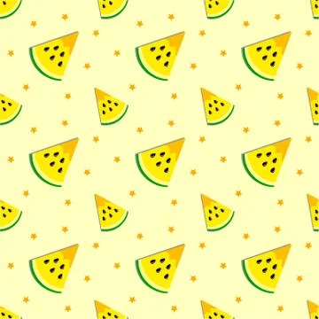 Seamless pattern with watermelon. Vector texture illustration. 库存插图
