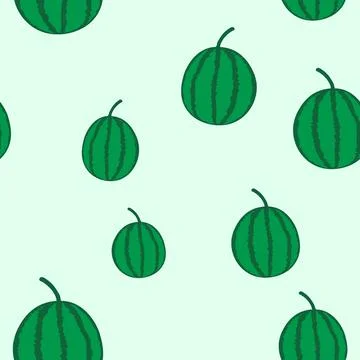 A seamless pattern, watermelons. Art about Kherson Stock Illustration