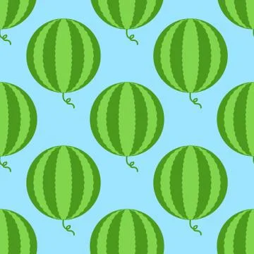 Seamless pattern with watermelons Stock Illustration