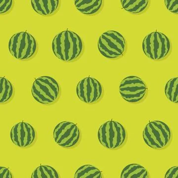 Seamless pattern with watermelons Stock Illustration