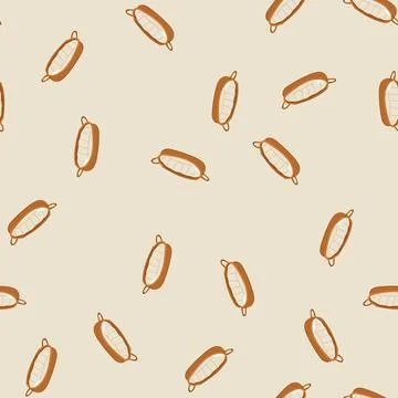 Seamless pattern waterproof changing pad cartoon vector Stock Illustration