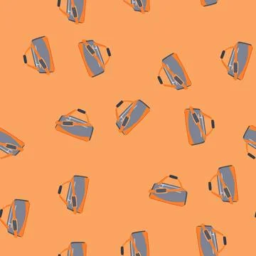Seamless pattern waterproof duffel bag cartoon vector Illustrazione stock