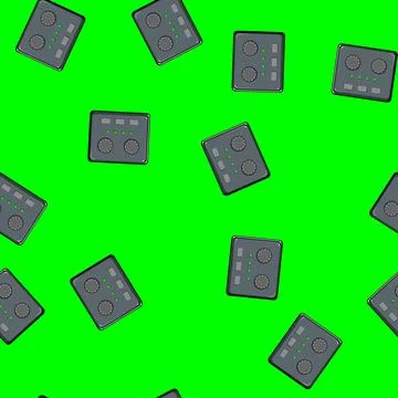 Seamless pattern wave audio interface cartoon vector Stockillustratie