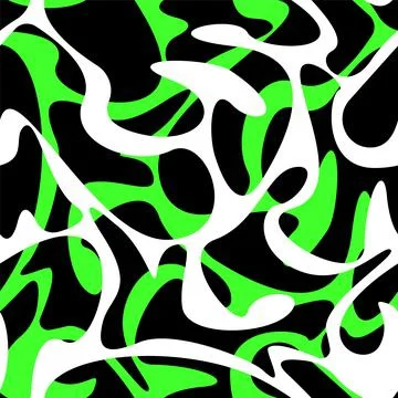 Seamless pattern with wave colorful abstract shapes Stock Illustration