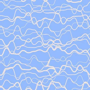 Seamless pattern with wave lines Illustrazione stock