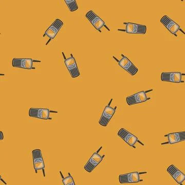 Seamless pattern wave radio transceiver cartoon vector Stockillustratie