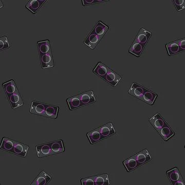Seamless pattern waveform speaker music cartoon vector 스톡 일러스트