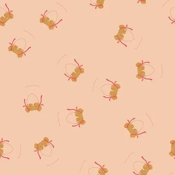 Seamless pattern waves hairstyles for kid girl cartoon vector イラスト素材