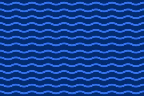 Seamless pattern with waves. Hand drawn trendy flat style wavy pattern. Illustrazione stock