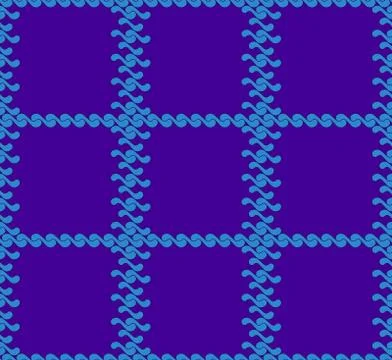 Seamless pattern with waves yin yang blue JPG Illustrazione stock
