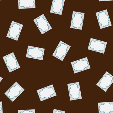 Seamless pattern Wavy border card design with checkered background 스톡 일러스트