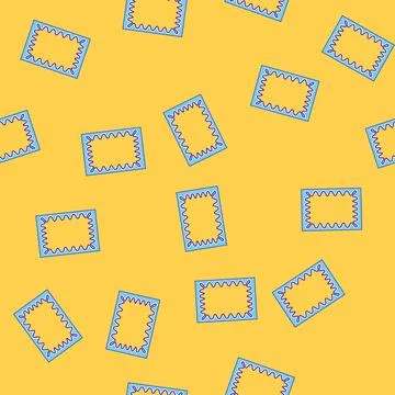 Seamless pattern Wavy border frame template for wedding invitation design Stock Illustration