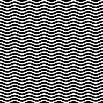 Seamless pattern wavy line vector illustration, horizontal texture wave simpl Stock Illustration
