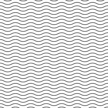 Seamless pattern wavy line vector illustration, horizontal texture wave simpl Stock Illustration