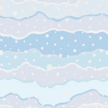 Seamless pattern with wavy lines and dots. Cute hristmas background with Stock Illustration