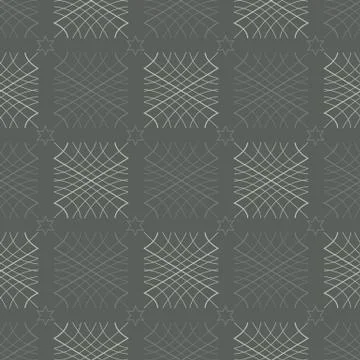 Seamless pattern of wavy lines. Geometric wallpaper. Unusual lattice. Vector Stock Illustration