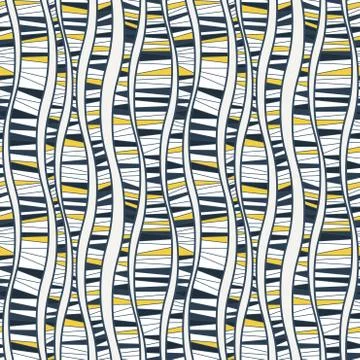 Seamless pattern of wavy lines Stock Illustration