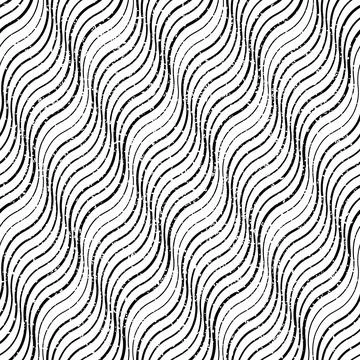 Seamless pattern with wavy lines of random thickness 5723 Stock Illustration