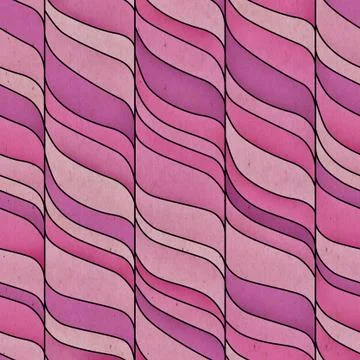 Seamless pattern with wavy shapes and lines. Stock Illustration