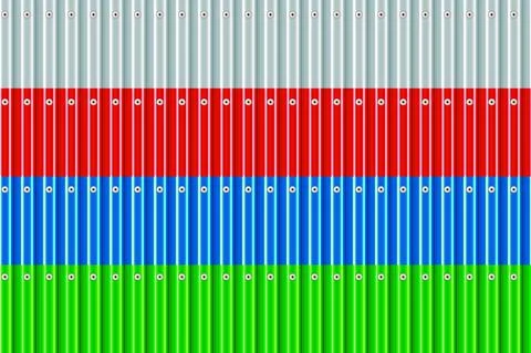 Seamless pattern of wavy slate. Galvanized iron sheet set. Stock Illustration