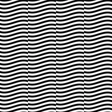 Seamless pattern with wavy, waving parallel lines. Illustrazione stock
