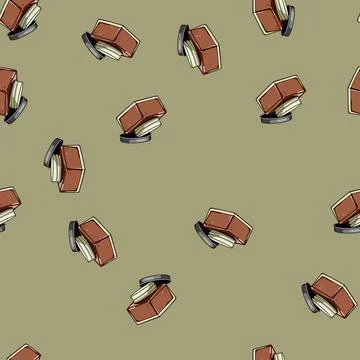 Seamless pattern wax shoe polish cream cartoon vector Stock Illustration