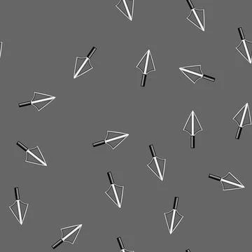 Seamless pattern weapon arrowhead cartoon vector Stock Illustration