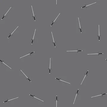 Seamless pattern weapon medieval sword cartoon vector Illustrazione stock