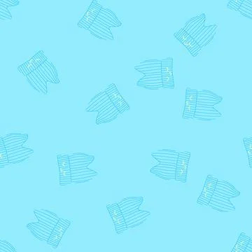Seamless pattern wear beanie hat cartoon vector Stock Illustration