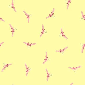 Seamless pattern wear hanger clothes cartoon vector 库存插图