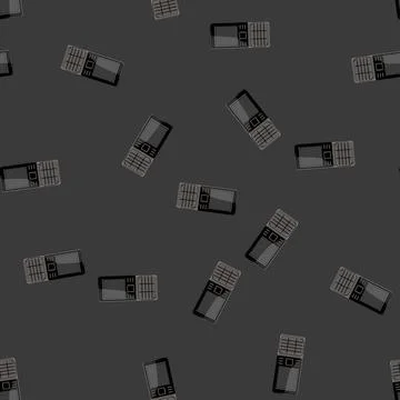 Seamless pattern web button phone cartoon vector Stock Illustration