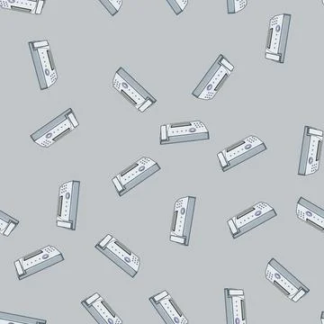 Seamless pattern web fax machine cartoon vector Stock Illustration