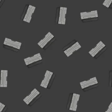 Seamless pattern web printer paper cartoon vector Illustrazione stock