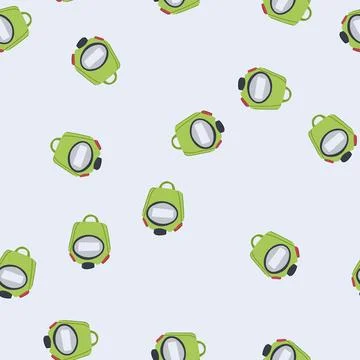 Seamless pattern web stopwatch cartoon vector Stock Illustration