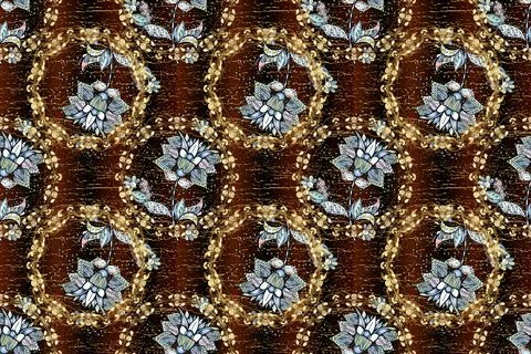 Seamless pattern for web, textile and wallpapers. In simple style. Vintage brown Stockillustratie