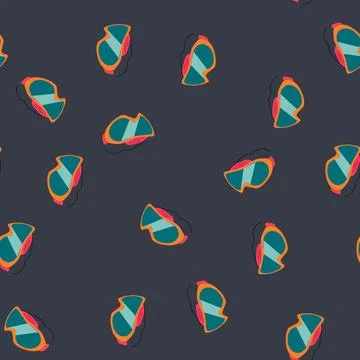 Seamless pattern welding goggles providing eye protection for industrial work Illustrazione stock