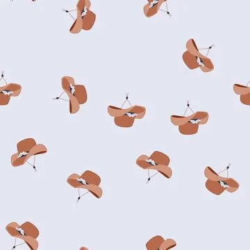 Seamless pattern western cowboy hat cartoon vector Stock Illustration