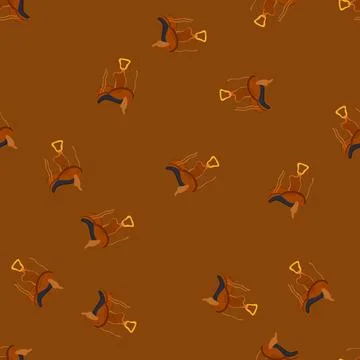 Seamless pattern western saddle for horse riding equipment Stock Illustration