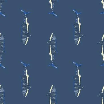 	seamless pattern with whale shark Stock Illustration