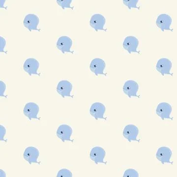 Seamless pattern with whales. Stock Illustration