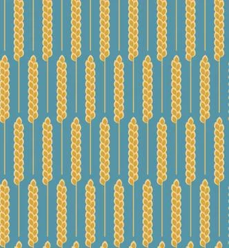 Seamless pattern wheat cereal Stock Illustration