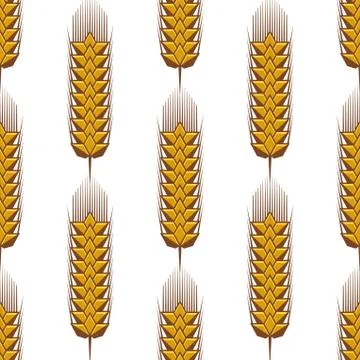 Seamless pattern of wheat ears Stockillustratie