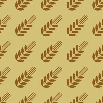 Seamless pattern with wheat Stock Illustration
