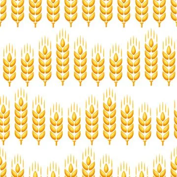 Seamless pattern with wheat. Stock Illustration