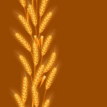 Seamless pattern with wheat. イラスト素材