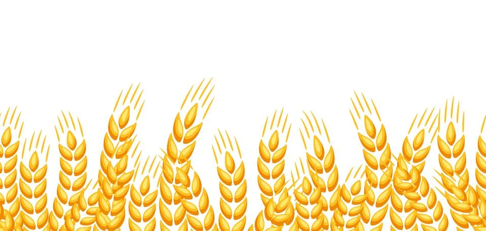 Seamless pattern with wheat. イラスト素材