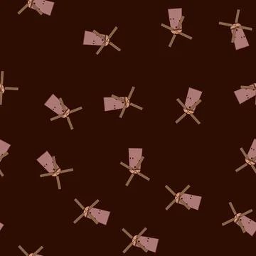 Seamless pattern wheat mill farm cartoon vector Stock-Illustration