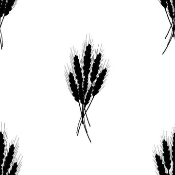 Seamless pattern of wheat. Vector illustration of a seamless pattern of wheat 스톡 일러스트
