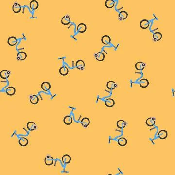Seamless pattern wheels balance bike cartoon vector Stock Illustration